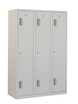 Lockerkast 180 x 120 x 50 cm (HxBxD) met perforatie ventilatie in deur.