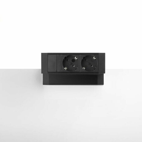 Powerdock 2 x stroom zwart