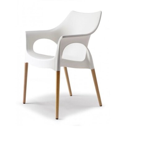 S&bull;CAB OLA designstoel kantinestoel, vergaderstoel, bijzetstoel. Italiaans design voor binnen. Verkrijgbaar in ivoor, antraciet of bruin