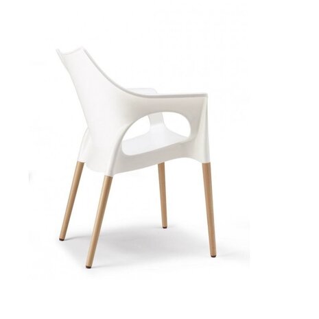 S&bull;CAB OLA designstoel kantinestoel, vergaderstoel, bijzetstoel. Italiaans design voor binnen. Verkrijgbaar in ivoor, antraciet of bruin