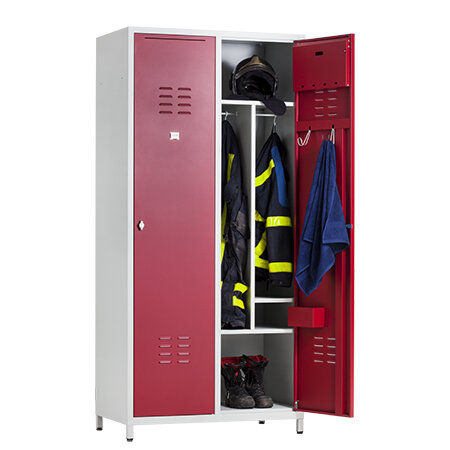 Brandweer lockerkast, garderobekast 1 persoons. 208 x 55 x 50 cm (HxBxD)