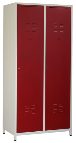 Brandweer lockerkast, garderobekast 2 persoons. 208 x 97 x 50 cm (HxBxD)