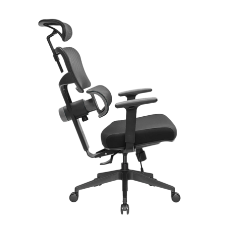 Schaffenburg ergonomische bureaustoel met onge&euml;venaarde comfort en ergonomie. Kleur zwart. NEN-EN 1335 gecertificeerd