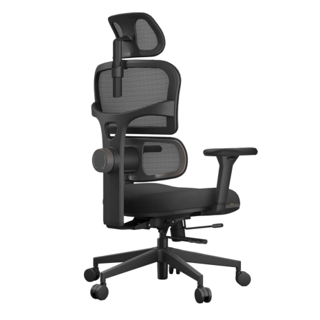 Schaffenburg ergonomische bureaustoel met onge&euml;venaarde comfort en ergonomie. Kleur zwart. NEN-EN 1335 gecertificeerd