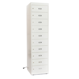 Laptoplocker, laptopkast 180 x 47 x 50 cm (HxBxD) met 10 deurtjes Laptoplocker, laptopkast 180 x 47 x 50 cm (HxBxD) met 10 deurtjes