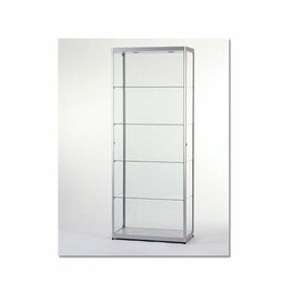 Vitrinekast 200 x 80 x 40 cm.