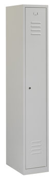 Lockerkast 180 x 30 x 50 cm (HxBxD) met ventilatie sleuven in deur. Lockerkast 180 x 30 x 50 cm (HxBxD) met ventilatie sleuven in deur.