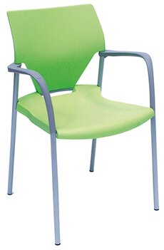Trendy kantinestoel in diverse kleuren met armleuning Trendy kantinestoel in diverse kleuren met armleuning