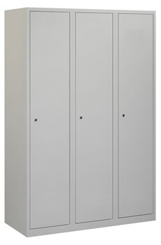 Lockerkast 180 x 120 x 50 cm (HxBxD) met gladde deur en scheiding schoon / vuil gedeelte. Lockerkast 180 x 120 x 50 cm (HxBxD) met gladde deur en scheiding schoon / vuil gedeelte.