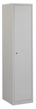Lockerkast 180 x 40 x 50 cm (HxBxD) met gladde deur en scheiding schoon / vuil gedeelte. Lockerkast 180 x 40 x 50 cm (HxBxD) met gladde deur en scheiding schoon / vuil gedeelte.