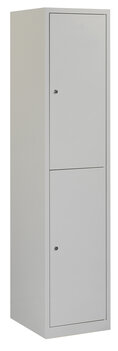 Lockerkast. 180 x 40 x 50 cm (HxBxD). 1 kolom met 2 deurtjes en gladde deuren. Scheiding schoon / vuil Lockerkast. 180 x 40 x 50 cm (HxBxD). 1 kolom met 2 deurtjes en gladde deuren. Scheiding schoon / vuil