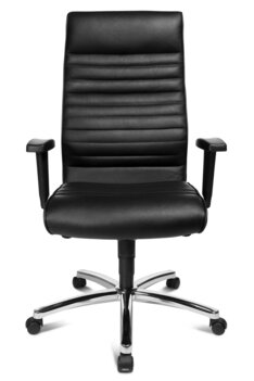 Profi Chief 100 met in hoogte verstelbare armleggers en bekleed met leer en 3 jaar garantie Profi Chief 100 met in hoogte verstelbare armleggers en bekleed met leer en 3 jaar garantie