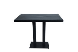 Parel bartafel met mangohouten blad in naturel of zwarte kleur en zwarte grondplaat. Verkrijgbaar in diverse afmetingen.