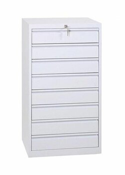 A3 ladenkast met 8 laden en telescoopgeleiders